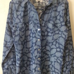 Ann Taylor LOFT “The Softened Shirt” Denim Style